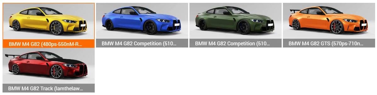 BMW M4 G82 Competition 2021 mod for BeamNG.drive
