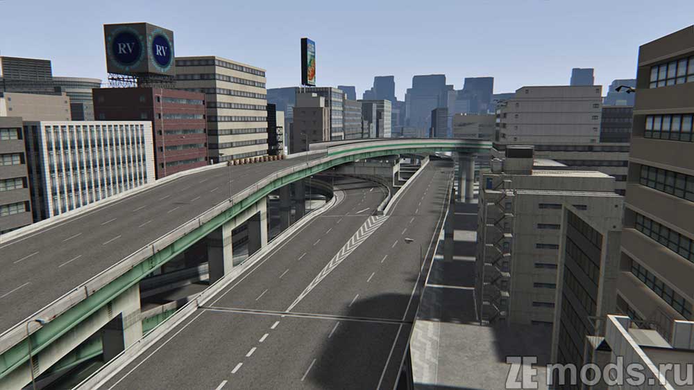 "Osaka Loop" map mod for Assetto Corsa