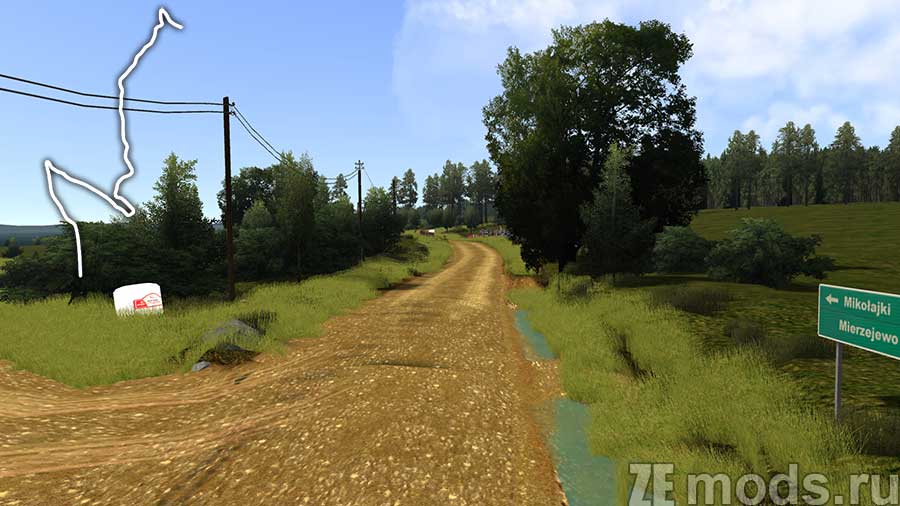 "Rally Poland Shakedown" map for Assetto Corsa