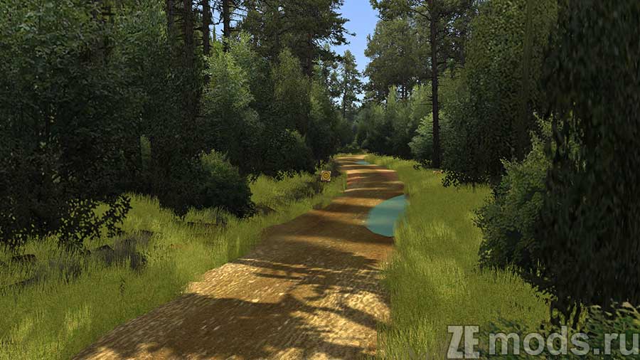 "Rally Poland Shakedown" map mod for Assetto Corsa