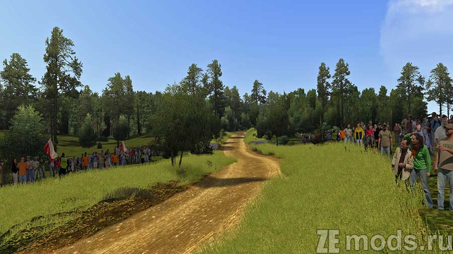 "Rally Poland Shakedown" map mod for Assetto Corsa