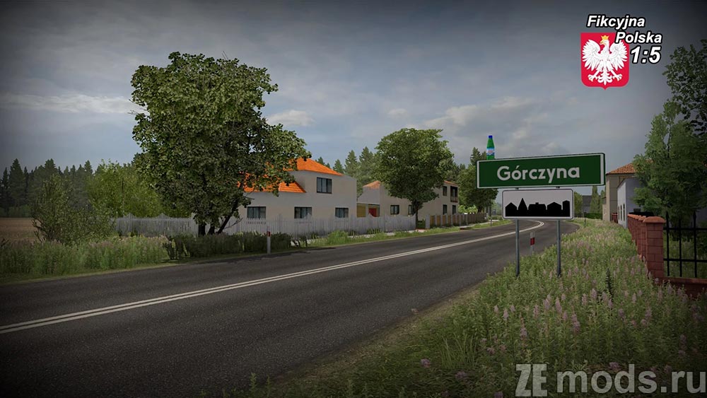 "Fictional Poland" map mod for Euro Truck Simulator 2
