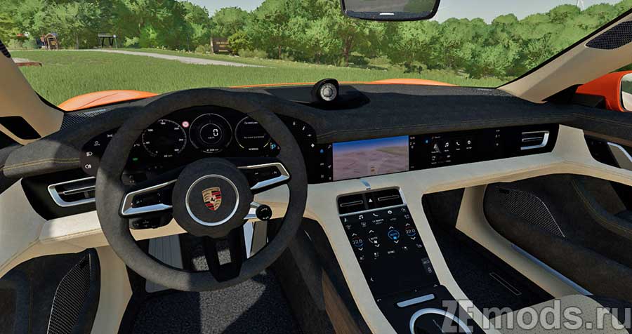 Porsche Taycan Turbo S mod for Farming Simulator 2022