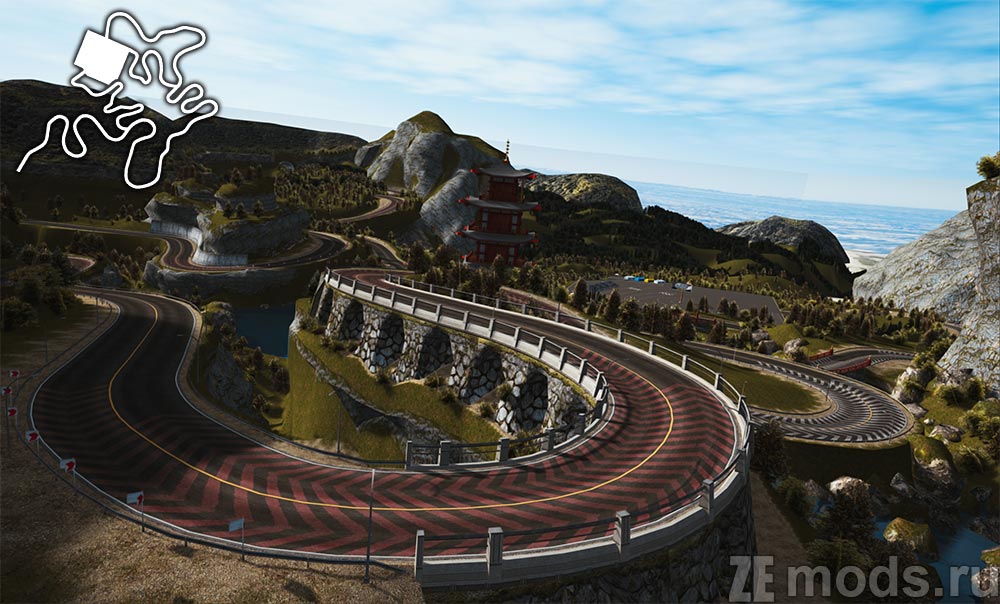 "Kami Road" map for Assetto Corsa