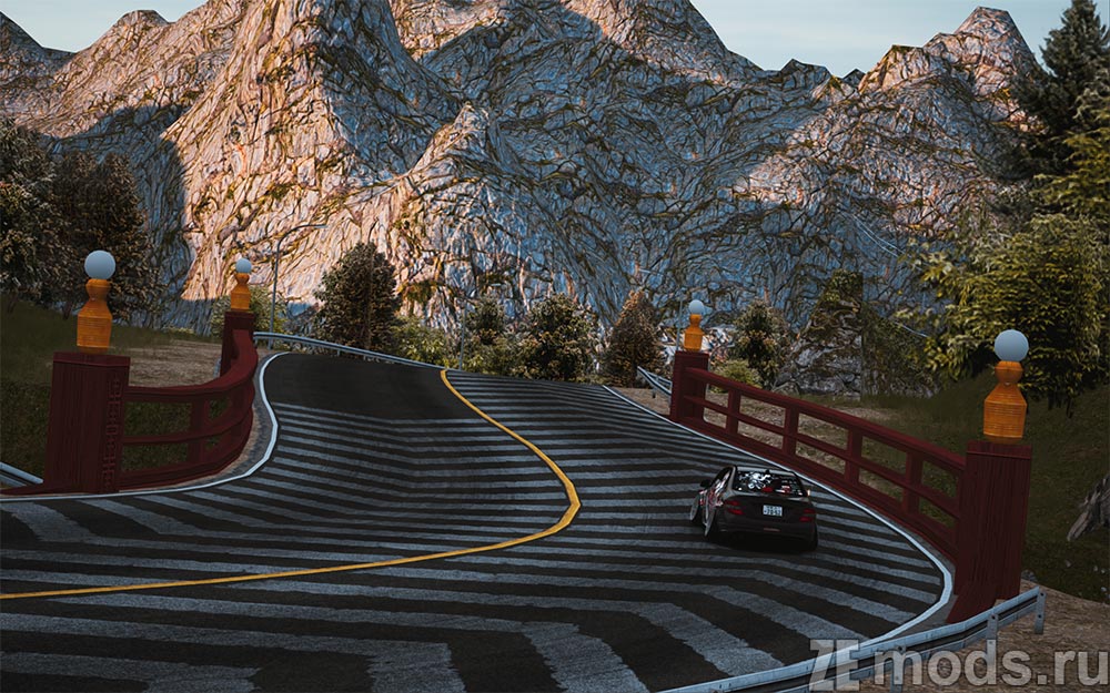 "Kami Road" map mod for Assetto Corsa