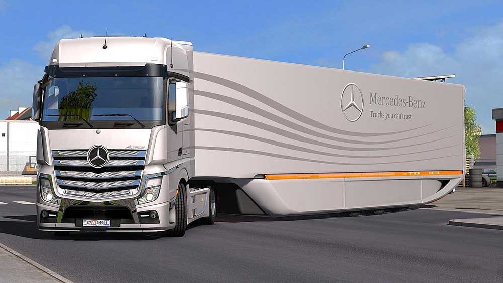 "Mercedes AeroDynamic" trailer for Euro Truck Simulator 2 (1.44)