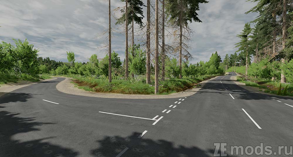 "Barkstead village, UK" map mod for BeamNG.drive