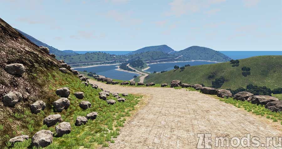 "Bumpy Island" map for BeamNG.drive