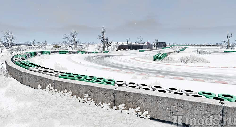 "Industrial Site Snowy" map mod for BeamNG.drive