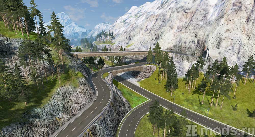 "MBWR Alps" map mod for BeamNG.drive
