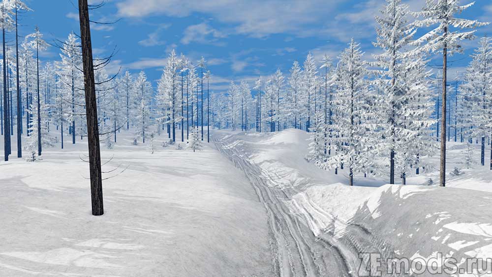 "Snowy and Icy Off-Road" map for BeamNG.drive