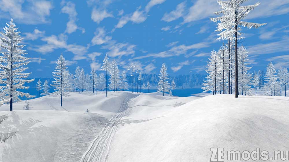 "Snowy and Icy Off-Road" map mod for BeamNG.drive