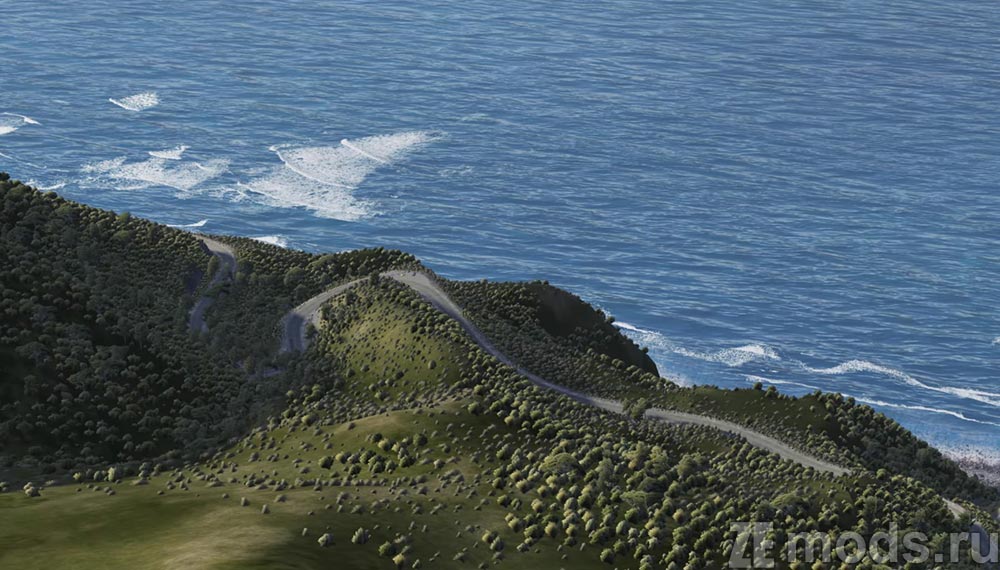 "Pacific Coast" map mod for Assetto Corsa