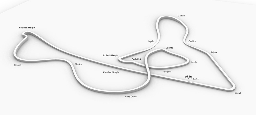 Pinwheel Circuit map mod for Assetto Corsa