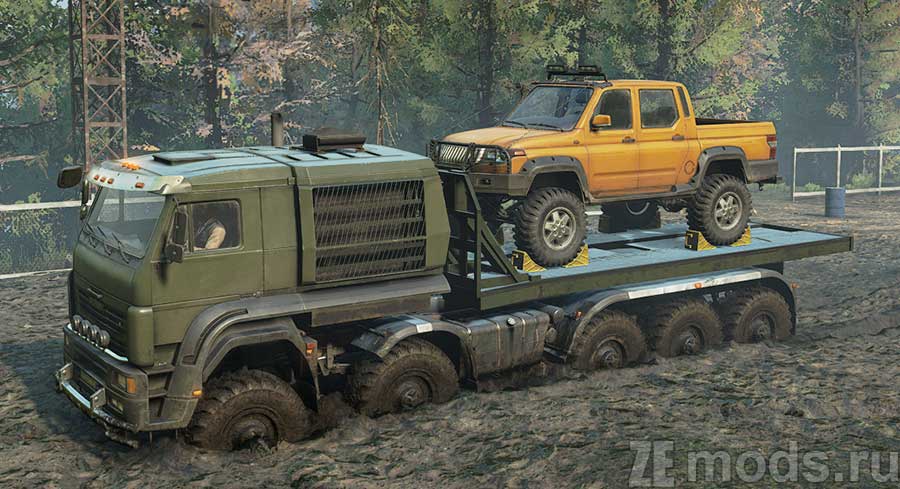 Kamaz 64131 «AZOV 10х10» truck mod for SnowRunner