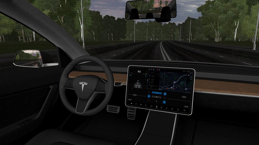 Tesla Model 3 car mod for Assetto Corsa