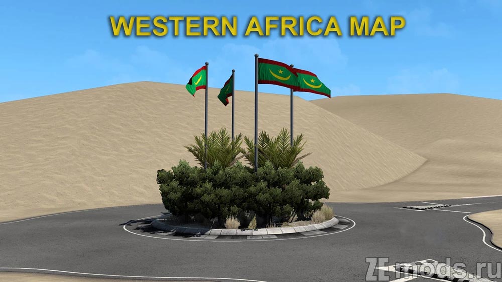 "Western Africa" map for Euro Truck Simulator 2 (1.45)