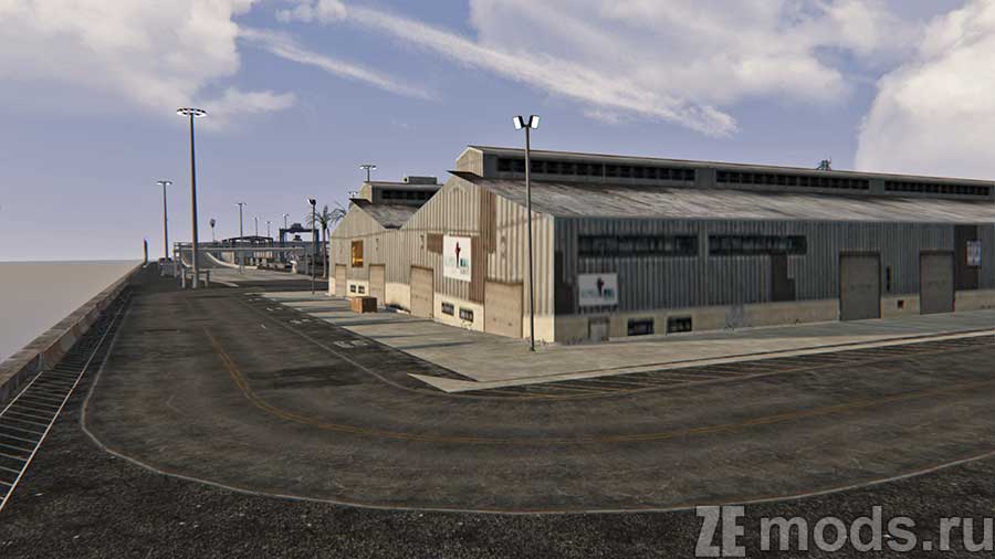 "GTA 5 Jetsam Terminal" map mod for Assetto Corsa