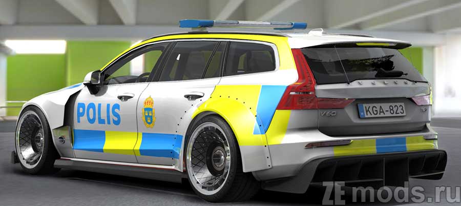 Volvo V60 Police mod for Assetto Corsa