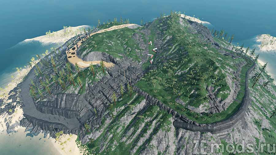 "Cliffside Endurance" map mod for BeamNG.drive