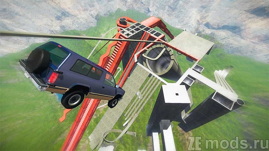 "Death Fall" map for BeamNG.drive