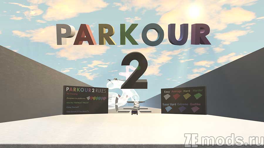 "Parkour 2" map for BeamNG.drive