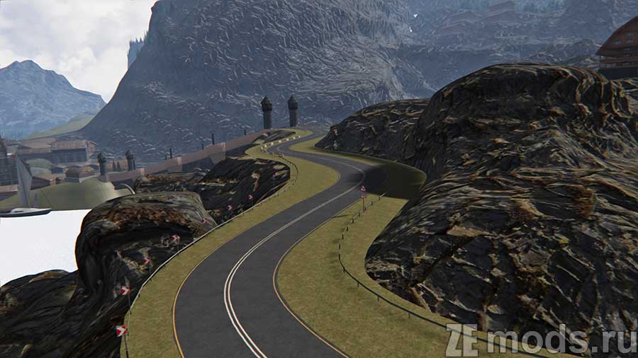 "Castle Road" map mod for Assetto Corsa