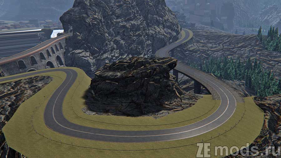 "Castle Road" map mod for Assetto Corsa