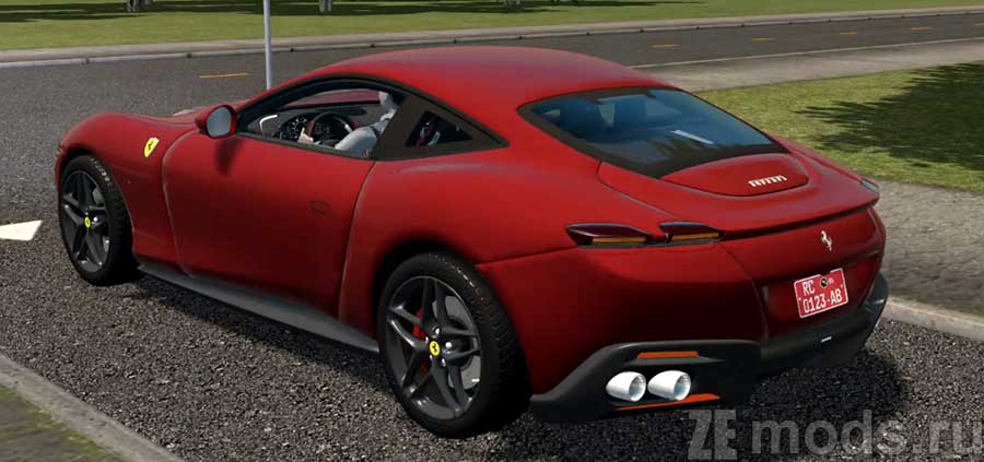 Ferrari Roma mod for City Car Driving 1.5.9.2