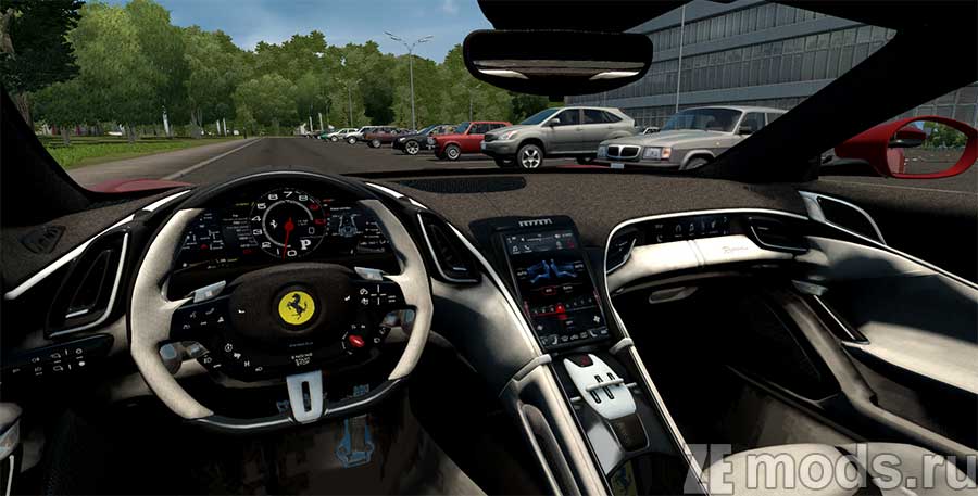 Ferrari Roma mod for City Car Driving 1.5.9.2