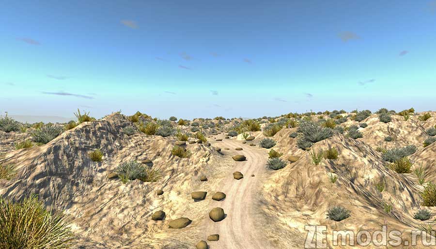 "Off Road Open Desert Trails" map mod for BeamNG.drive