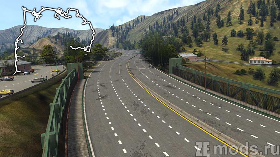 "Calimap fornia Highway" map for Assetto Corsa