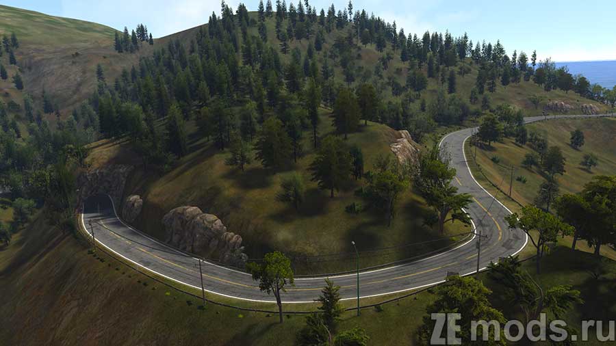 "California Highway" map mod for Assetto Corsa