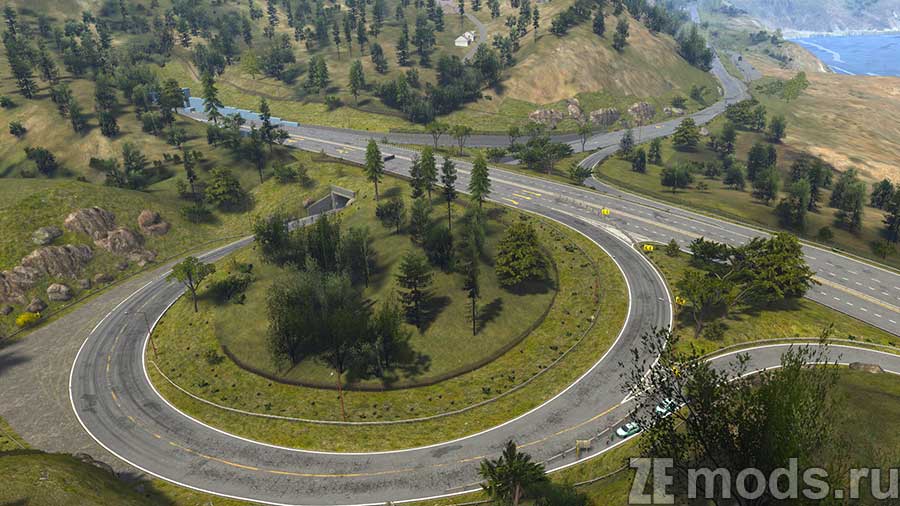 "California Highway" map mod for Assetto Corsa