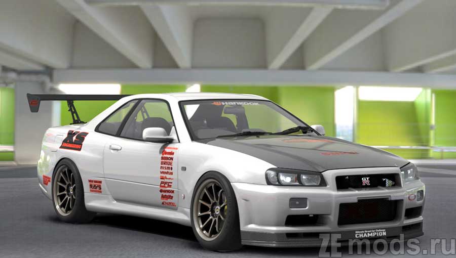 Nissan Skyline GT-R BNR 34 KNM N Line for Assetto Corsa