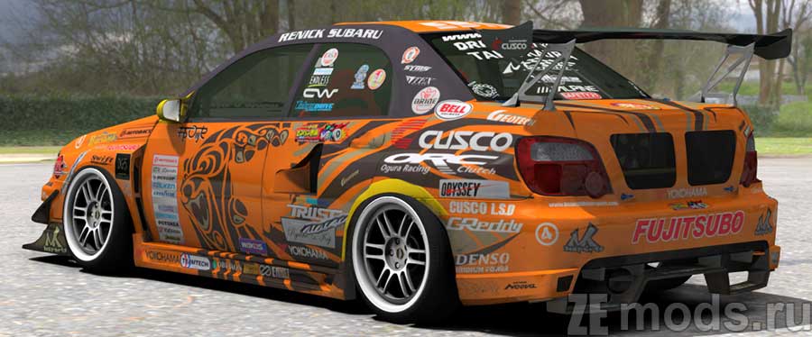 Subaru Impreza WRX STi D1GP Yukes mod for Assetto Corsa